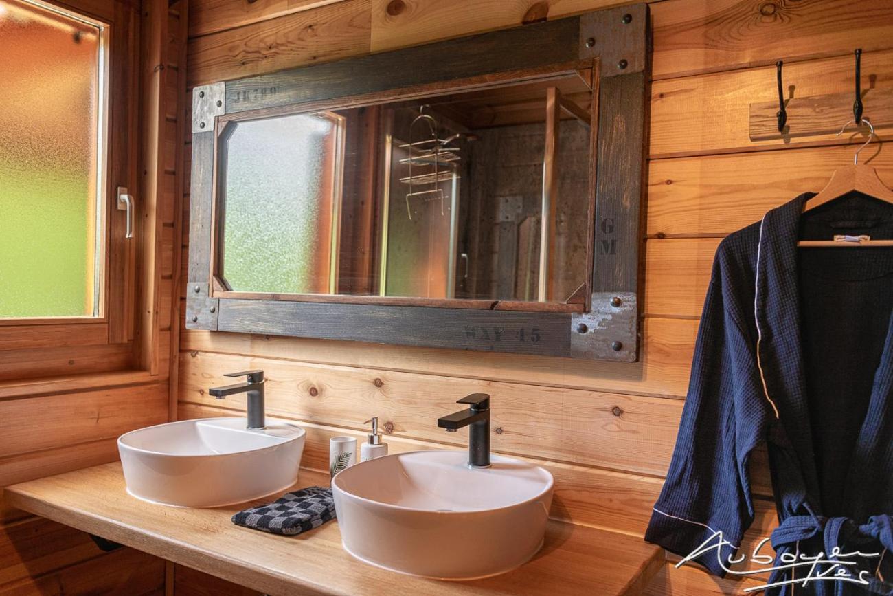 Chalet La Calougeotte, Jardin, Spa Et Sauna Prives Le Ménil المظهر الخارجي الصورة